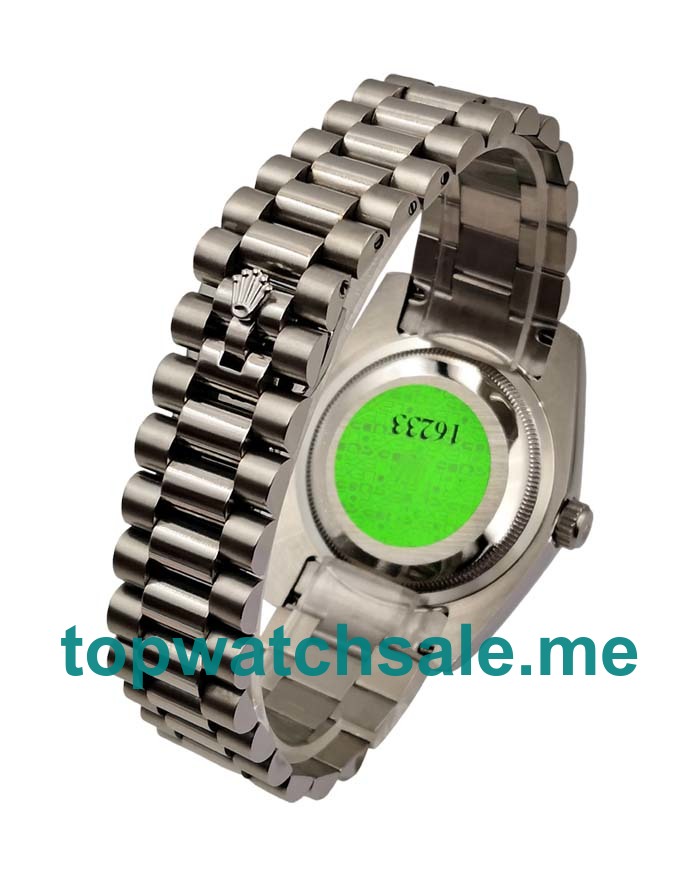 UK Blue Dials Platinum Rolex Day-Date 118206 Replica Watches