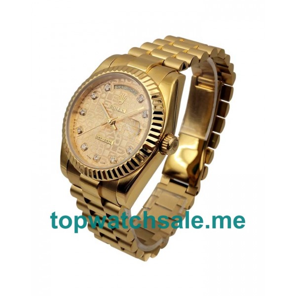 UK Champagne Dials Gold Rolex Day-Date 118238 Replica Watches