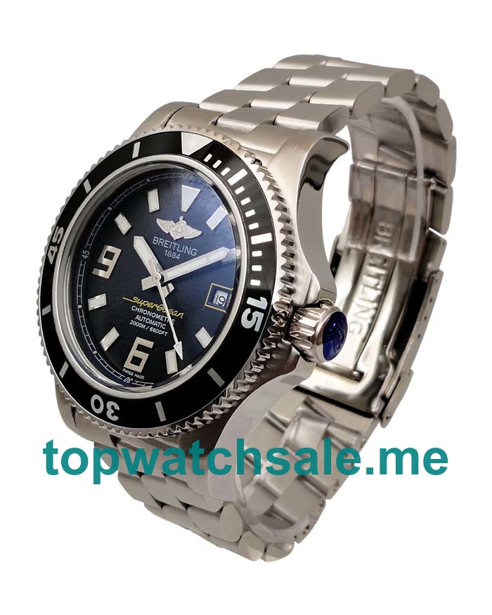 UK Black Dials Steel Breitling Superocean A17391 Replica Watches