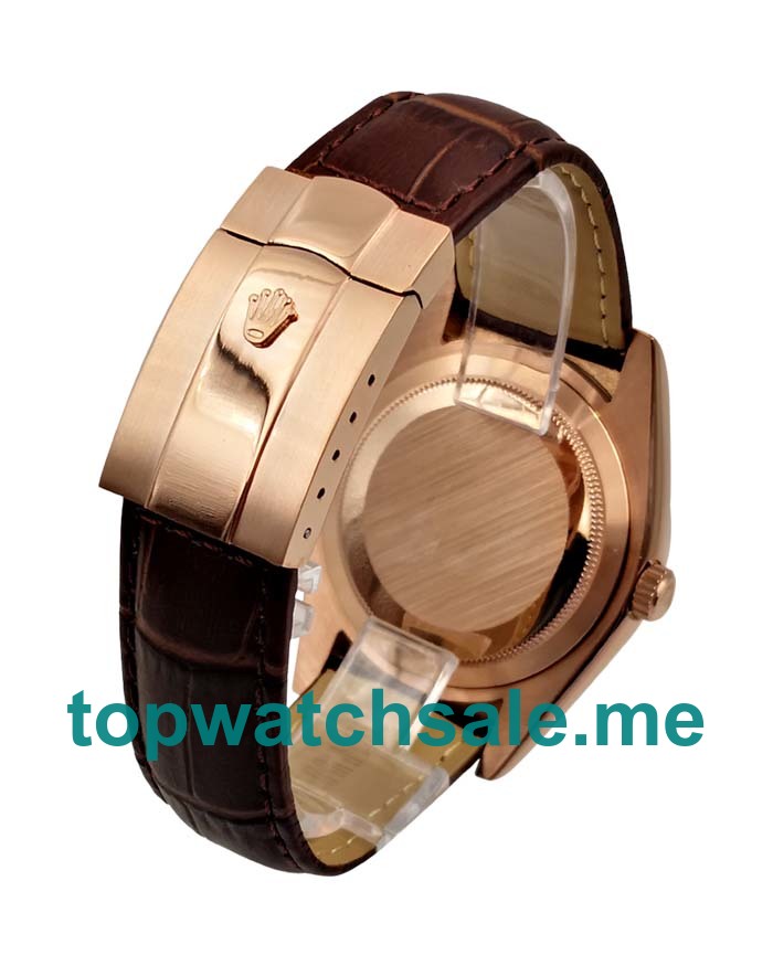 UK Brown Dials Rose Gold Rolex Sky-Dweller 326135 Replica Watches