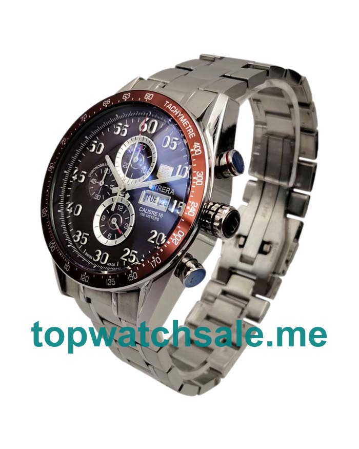 UK Brown Bezels Replica TAG Heuer Carrera CV2A1S.BA0799 Quartz Watches