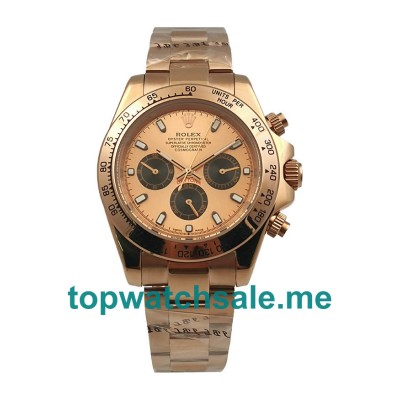 UK Rose Dials Rose Gold Rolex Daytona 116505 Replica Watches