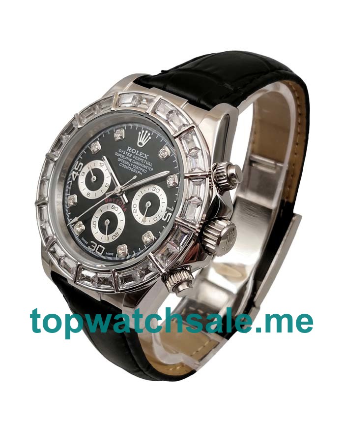 UK Black Dials White Gold Rolex Daytona 116589BR Replica Watches