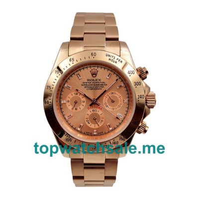 UK Pink Dials Rose Gold Rolex Daytona 116505 Replica Watches