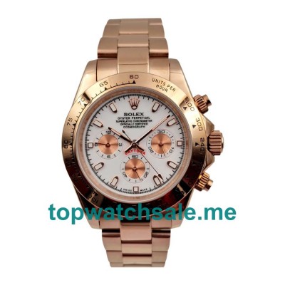 UK White Dials Rose Gold Rolex Daytona 116505 Replica Watches