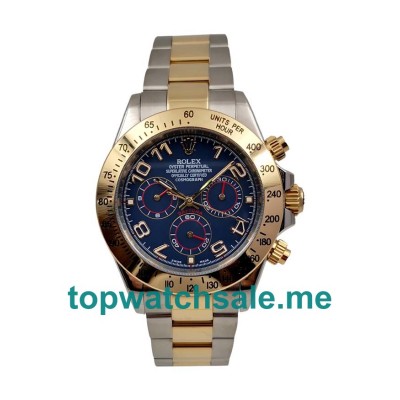 UK Blue Dials Steel And Gold Rolex Daytona 116523 Replica Watches