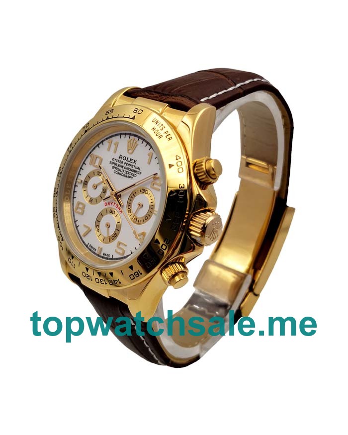 UK White Dials Gold Rolex Daytona 116518 Replica Watches