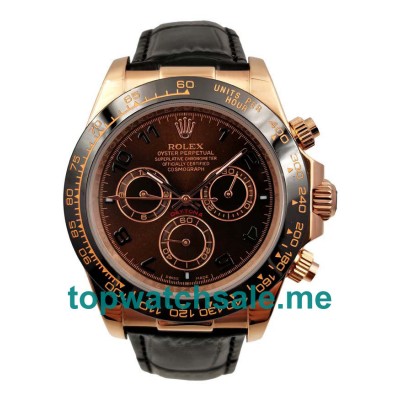 UK Chocolate Dials Rose Gold Rolex Daytona 116515 Replica Watches