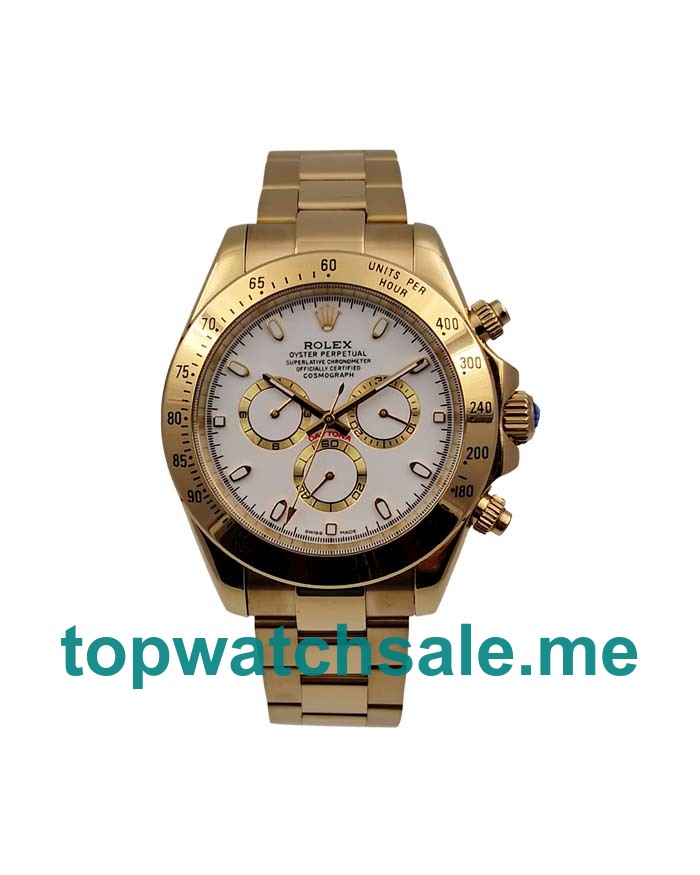 UK White Dials Gold Rolex Daytona 116528 Replica Watches