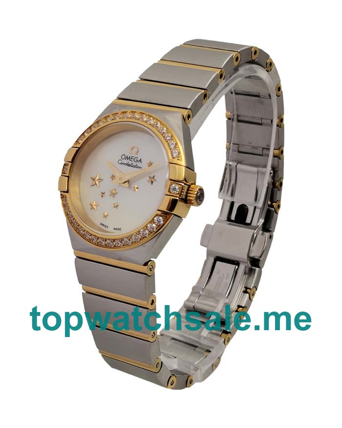 UK White Mother Of Pearl Dials Steel And Gold Omega Constellation 123.25.24.60.05.001 Replica Watches