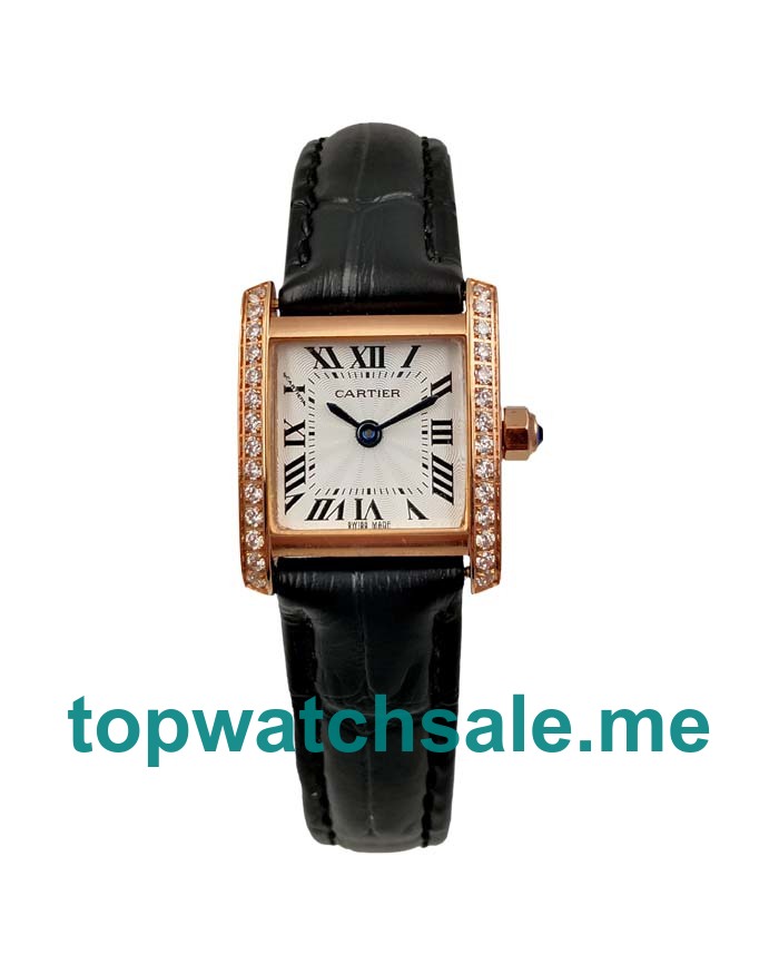 UK Silver Dials Rose Gold Cartier Tank Francaise WE104531 Replica Watches