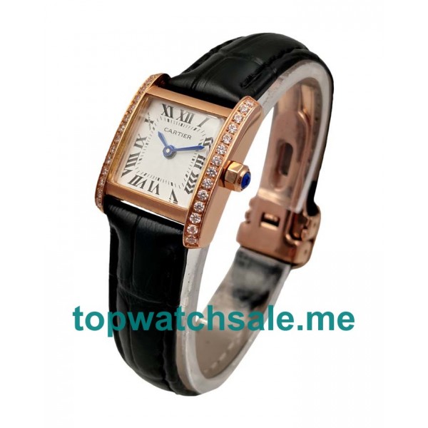 UK Silver Dials Rose Gold Cartier Tank Francaise WE104531 Replica Watches
