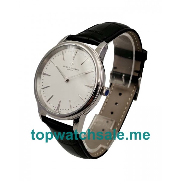UK Silver Dials White Gold Vacheron Constantin Patrimony 81180/000G-9117 Replica Watches