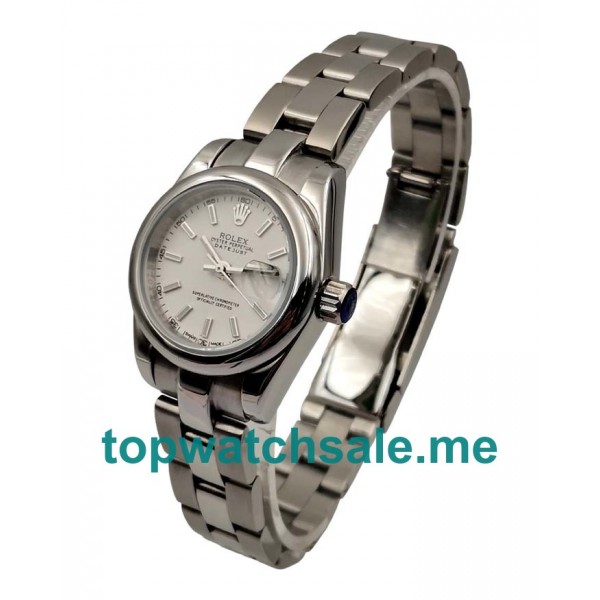 UK White Dials Steel Rolex Lady-Datejust 179174 Replica Watches