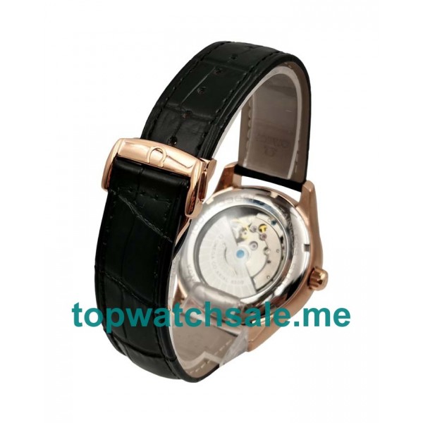 UK Black Dials Rose Gold Omega De Ville Hour Vision 431.53.41.21.13.001 Replica Watches