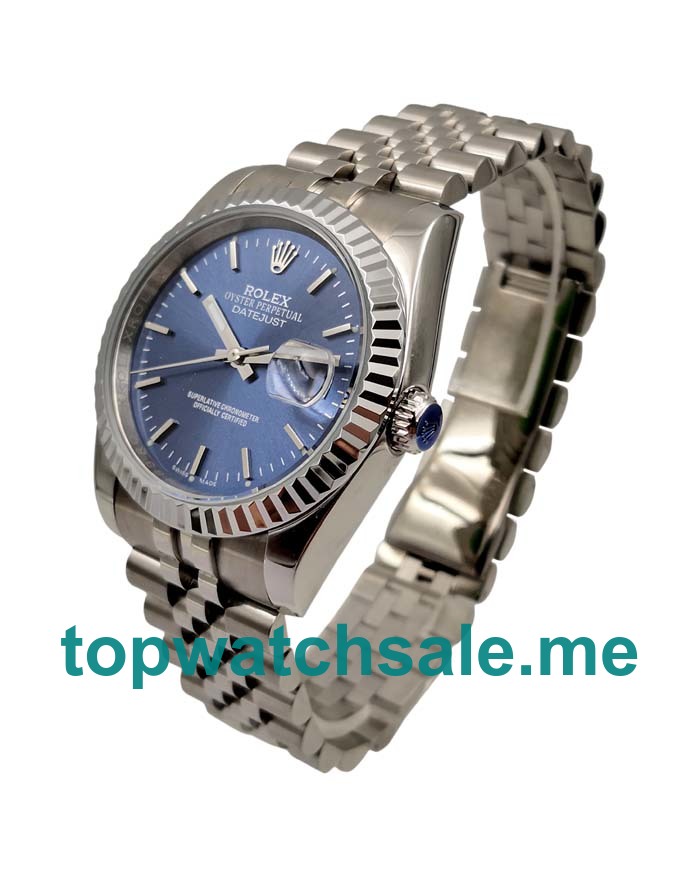 UK Blue Dials Steel And White Gold Rolex Datejust 126234 Replica Watches