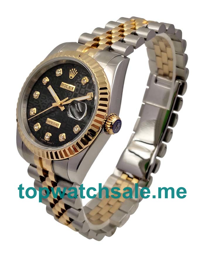 UK Black Dials Steel And Gold Rolex Datejust 116233 Replica Watches