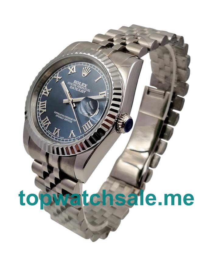UK Blue Dials Steel And White Gold Rolex Datejust 116234 Replica Watches