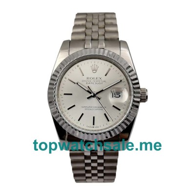 UK Silver Dials Replica Rolex Datejust 1603 Automatic Watches
