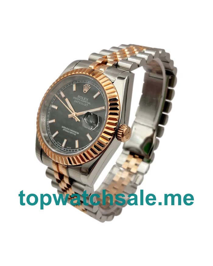 UK Black Dials Steel And Rose Gold Rolex Datejust 116231 Replica Watches