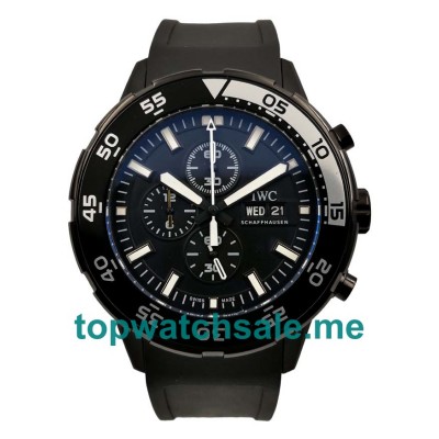UK Black Dials Black Steel IWC Aquatimer IW376705 Replica Watches