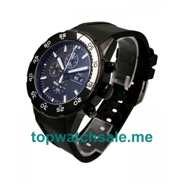 UK Black Dials Black Steel IWC Aquatimer IW376705 Replica Watches