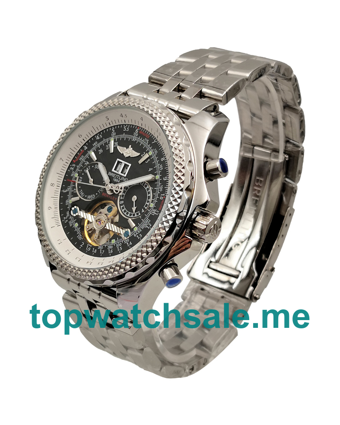 UK Black Dials Steel Breitling Bentley Mulliner Tourbillon 170809 Replica Watches