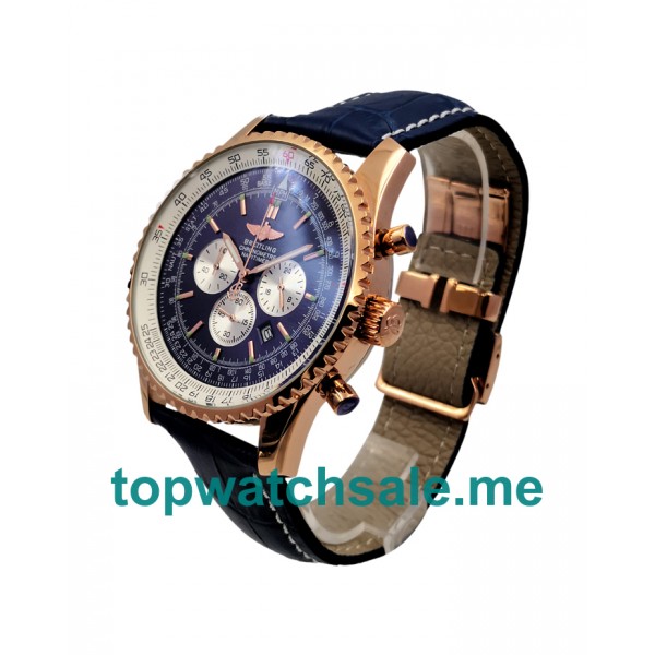 UK Blue Dials Red Gold Breitling Navitimer RB012012 Replica Watches