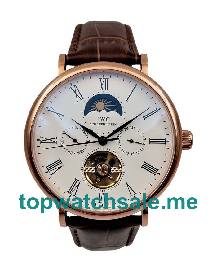 UK White Dials Rose Gold IWC Portofino 171739 Replica Watches