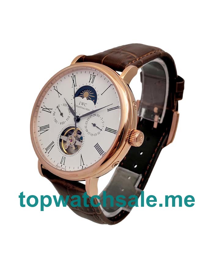 UK White Dials Rose Gold IWC Portofino 171739 Replica Watches