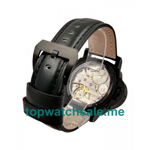 UK Black Dials Black Steel Panerai Luminor PAM00082 Replica Watches