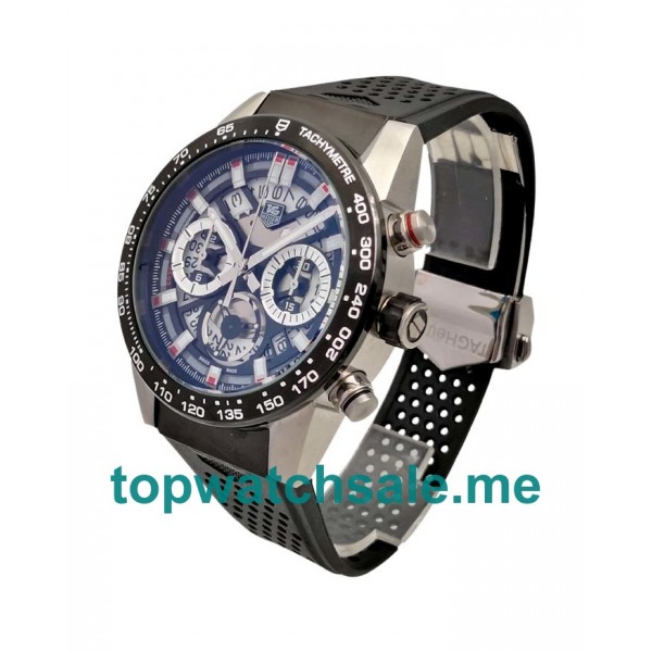 UK 46MM Black Skeleton Dials TAG Heuer Carrera CBG2A10.FT6168 Replica Watches