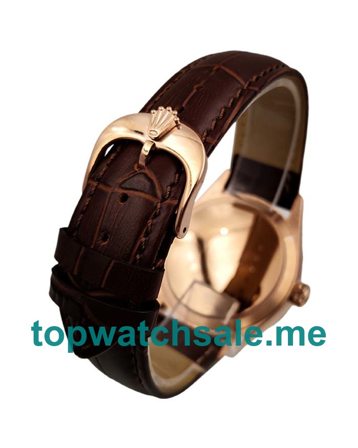 UK White Dials Rose Gold Rolex Cellini 50515 Replica Watches