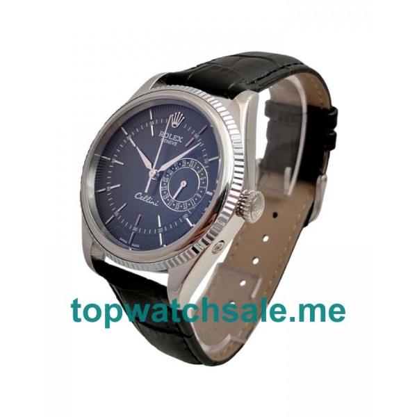 UK Black Dials Steel Rolex Cellini 50519 Replica Watches