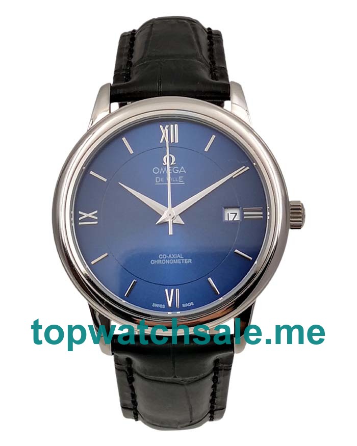 UK Blue Dials Steel Omega De Ville Hour Vision 424.13.40.20.03.001 Replica Watches
