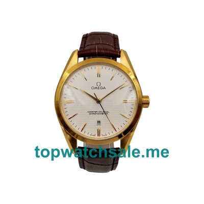 UK White Dials Gold Omega De Ville Hour Vision 432.53.40.21.02.001 Replica Watches