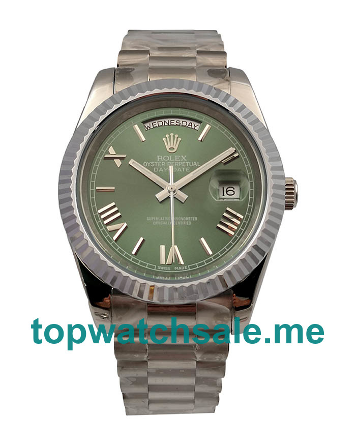 UK Green Dials Steel Rolex Day-Date II 228239 Replica Watches