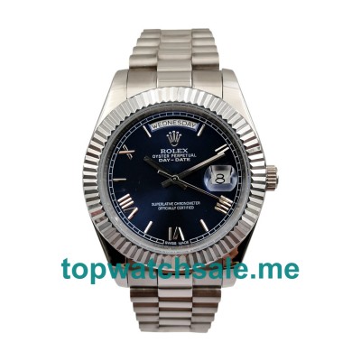 UK Blue Dials Steel Rolex Day-Date 228239 Replica Watches