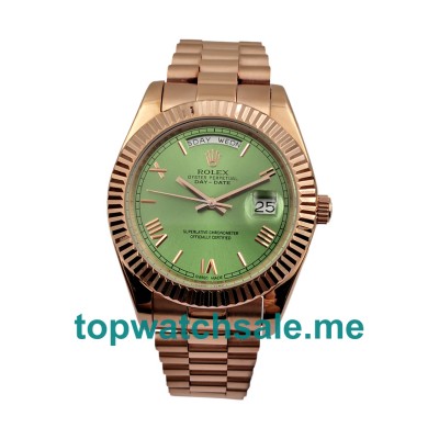 UK Green Dials Rose Gold Rolex Day-Date 228235 Replica Watches