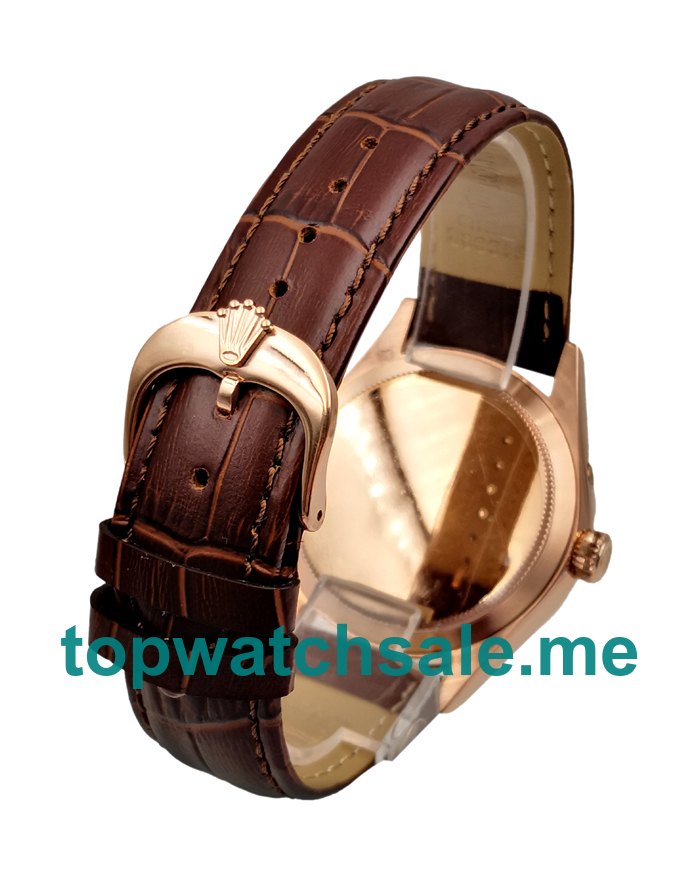UK Silver Dials Rose Gold Rolex Cellini 50515 Replica Watches
