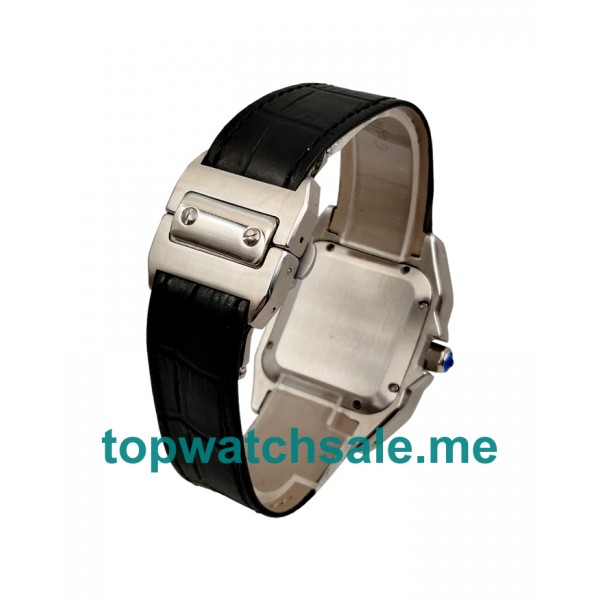 Black Bezels UK Replica Cartier Santos 100 W20121U2 White Dials Watches