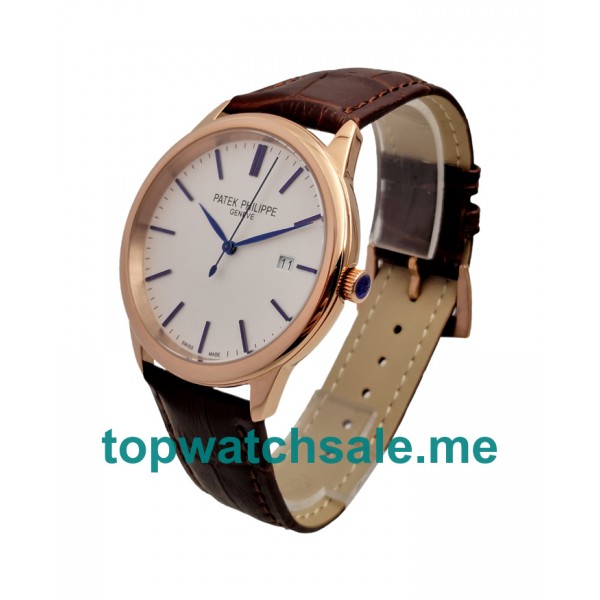 UK White Dials Rose Gold Patek Philippe Calatrava 5296R Replica Watches