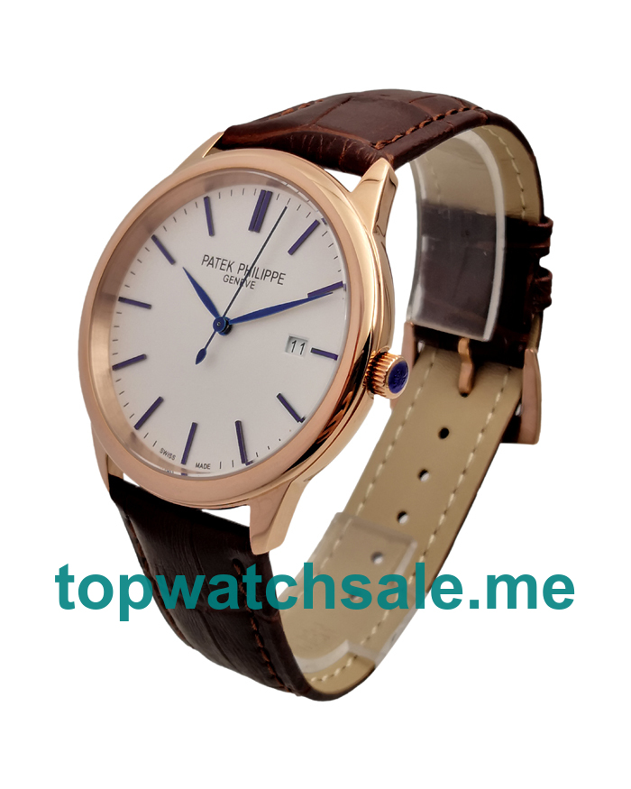 UK White Dials Rose Gold Patek Philippe Calatrava 5296R Replica Watches