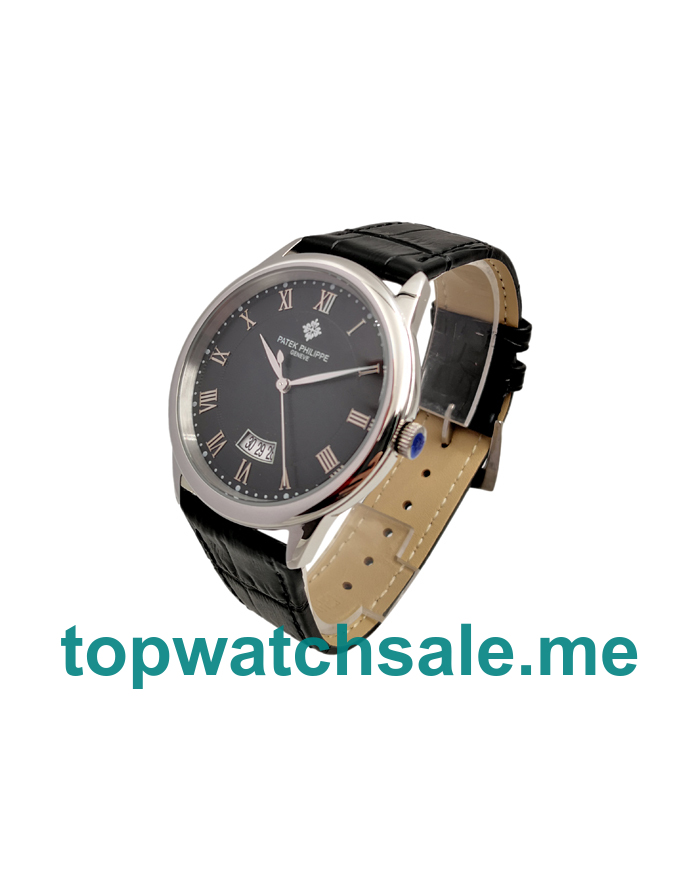 UK Black Dials Steel Patek Philippe Calatrava 5296G Replica Watches