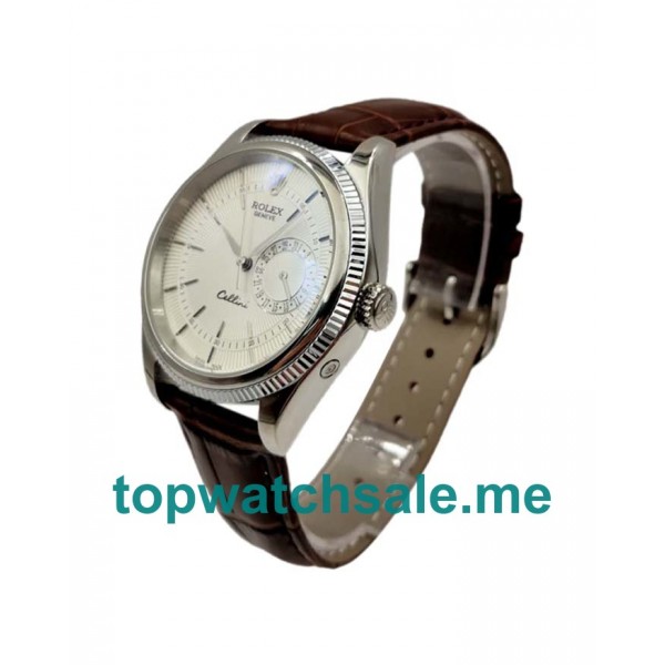 UK Silver Dials Steel Rolex Cellini 50519 Replica Watches