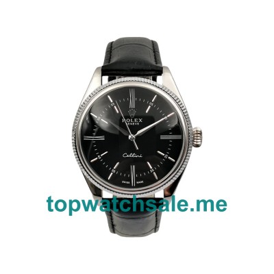UK Black Dials Steel Rolex Cellini 50509 Replica Watches