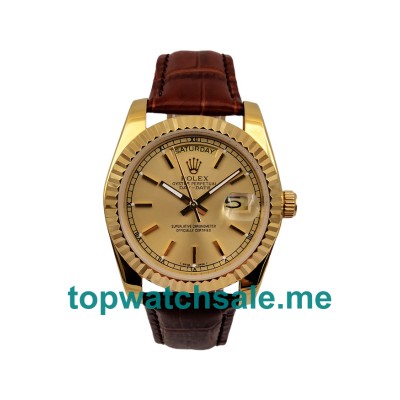 UK Champagne Dials Gold Rolex Day-Date 18238 Replica Watches