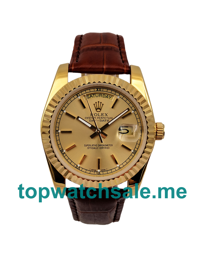 UK Champagne Dials Gold Rolex Day-Date 18238 Replica Watches
