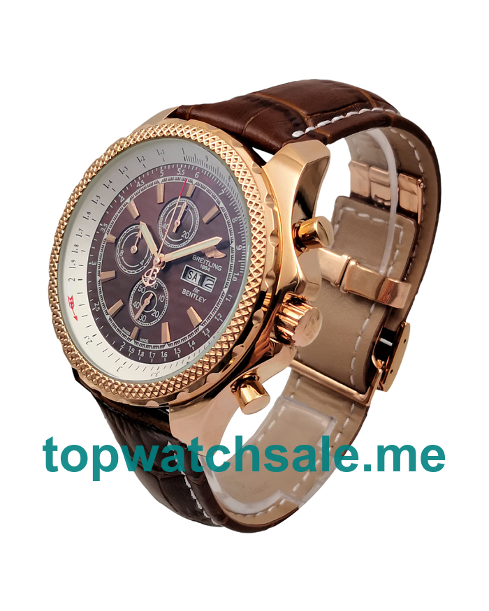 UK Coffee Dials Rose Gold Breitling Bentley GT A13362 Replica Watches