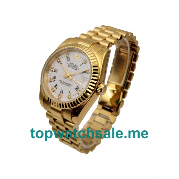 UK White Dials Gold Rolex Datejust 68278 Replica Watches